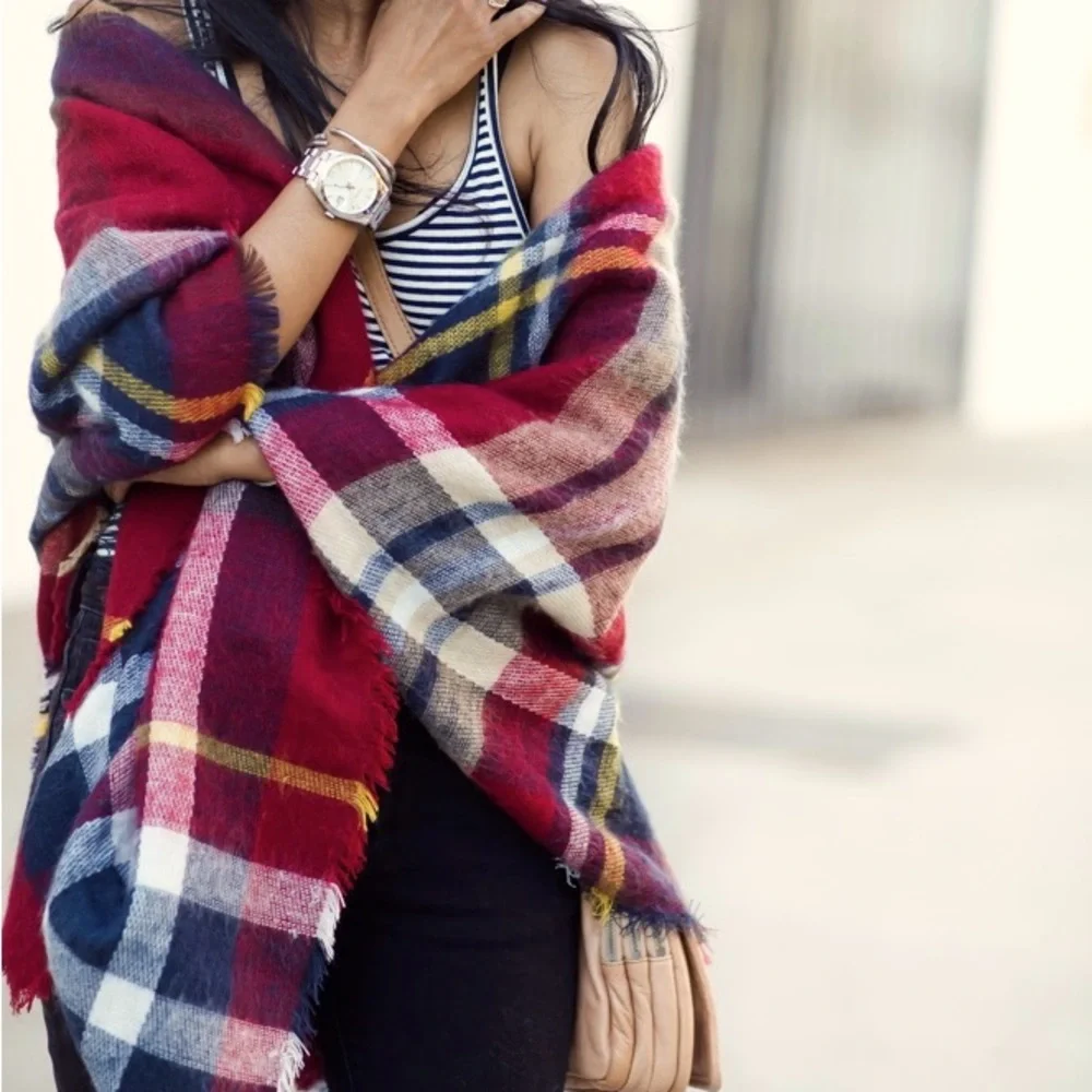 ZARA the plaid scarf 2014 NWT - Picture 1 of 4